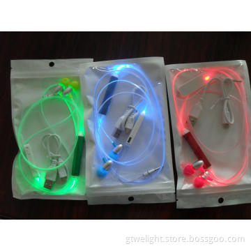 2014 New Hot Selling LED Light Earphones
